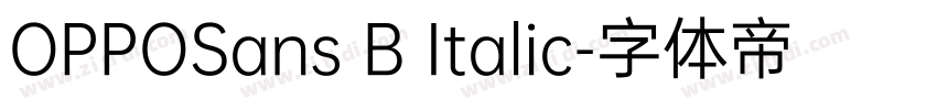 OPPOSans B Italic字体转换